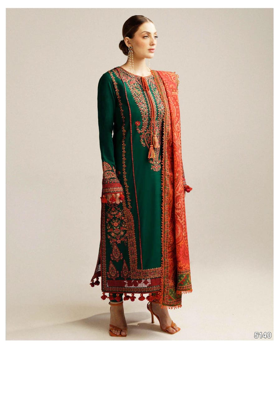 Heavy Embroided with sequence work Dhanak Suit